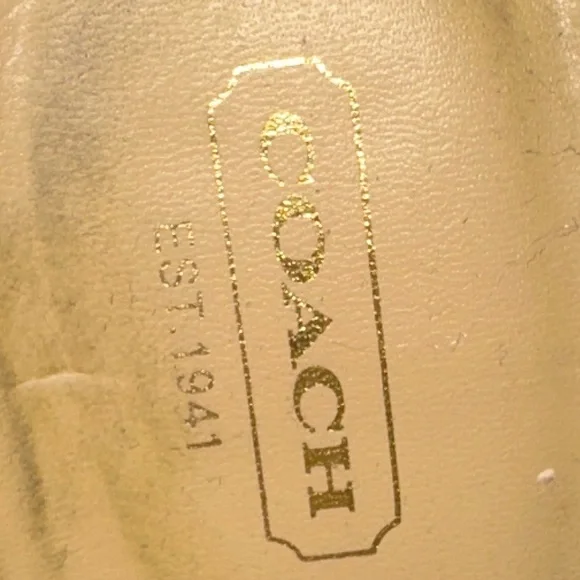 Coach Brown Leather Ankle Boots Horsebit Heel Booties 7.5B Preppy Equestrian - Picture 5 of 7